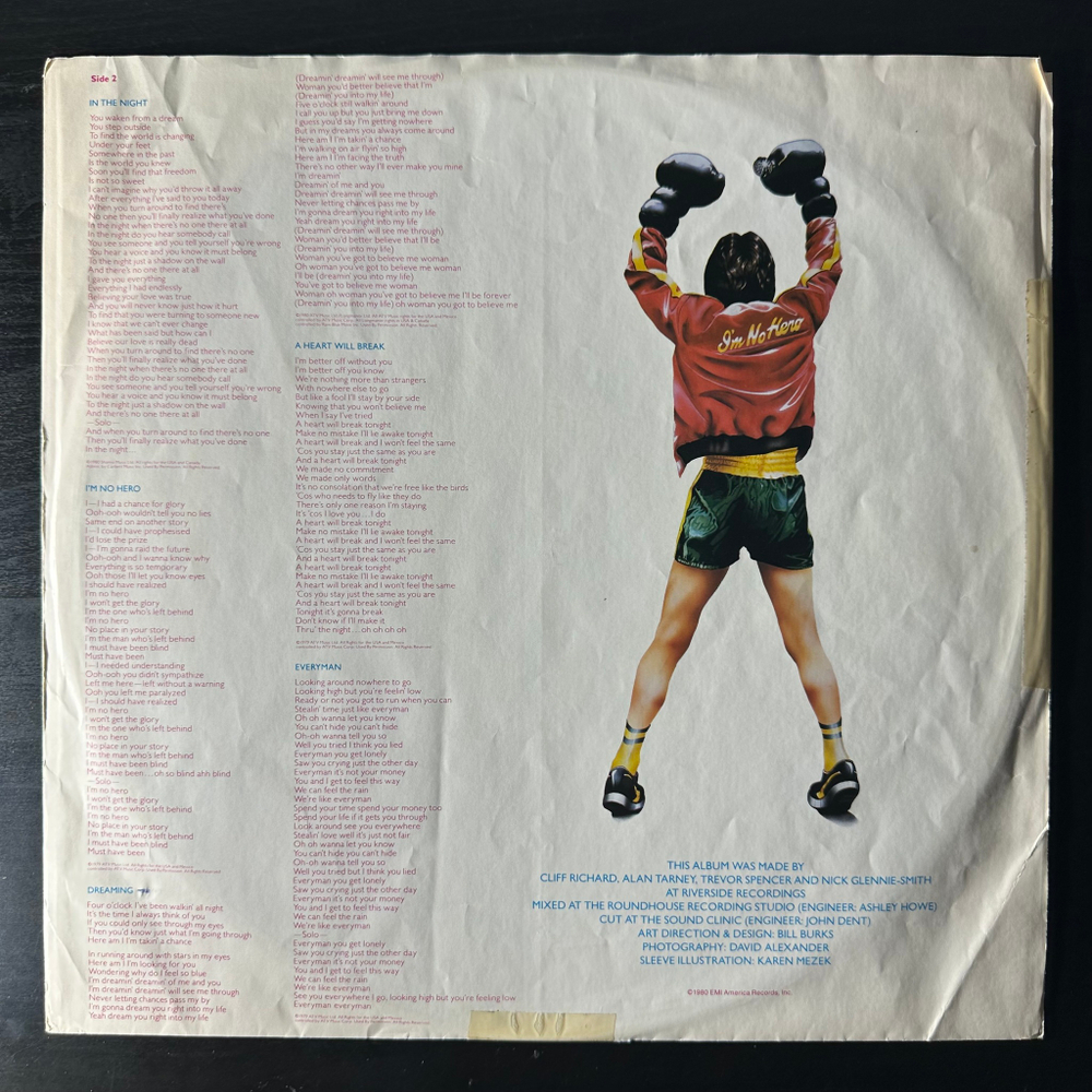 Cliff Richard ‎– I'm No Hero (Канада 1980г.)