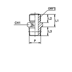 Штуцер ORFS 1.3/16" NPT 3/4"