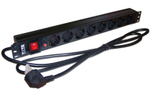 Блок розеток 19", 8 розеток TWT TWT-PDU19-16A8P-1.8
