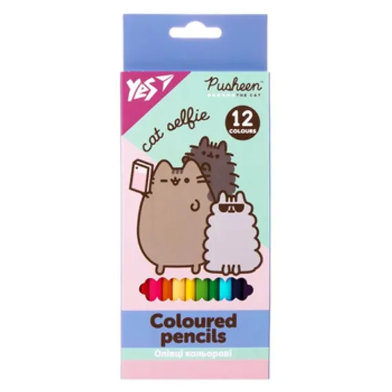 Rəngli karandaş \ Цветные карандаши 12rəng 290761 Pusheen YES