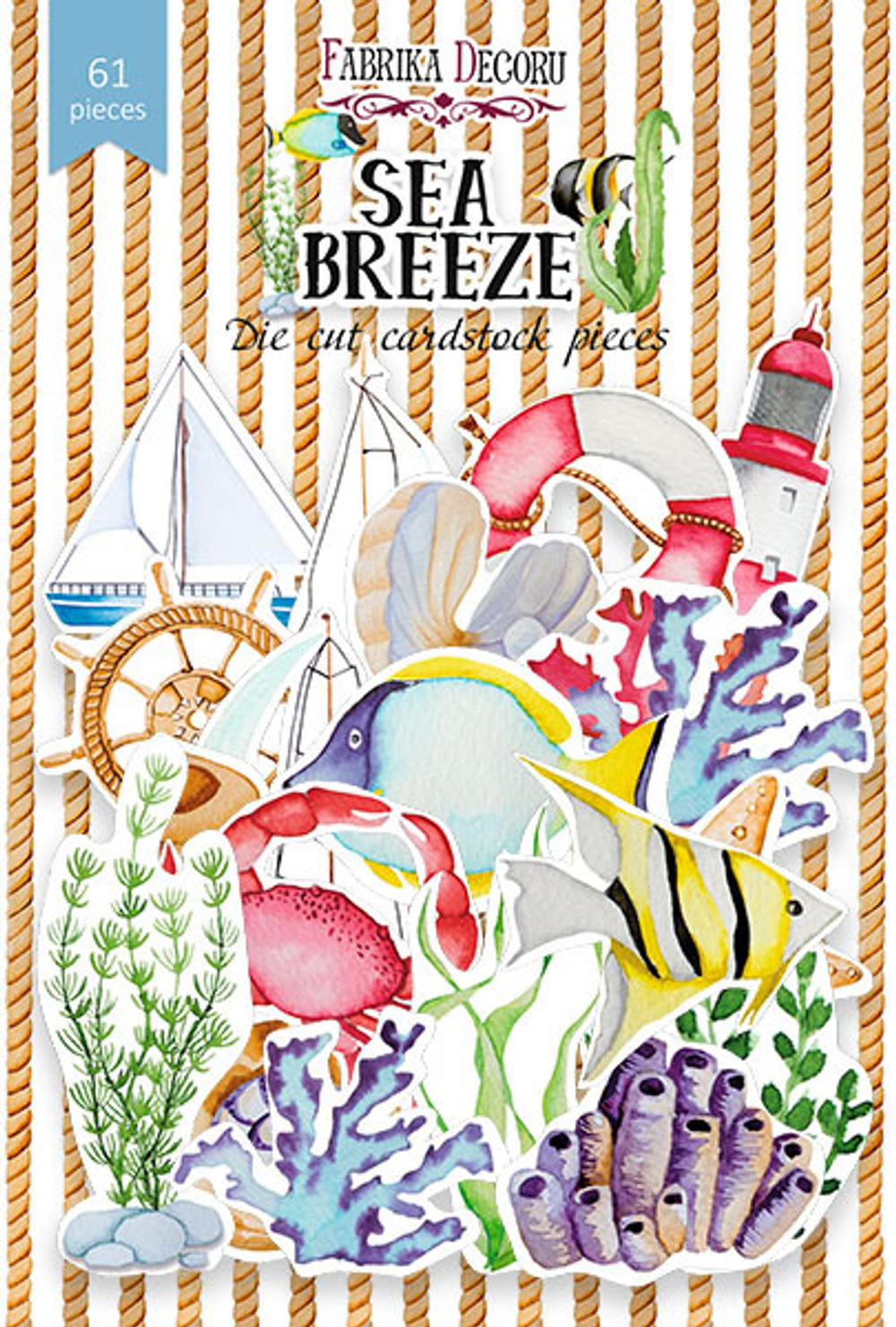 Набор высечек, коллекция "Sea breeze ",61 шт