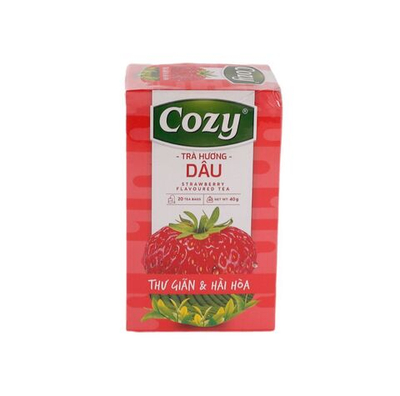 Чай COZY в пакетиках со вкусом КЛУБНИКА, 40 г