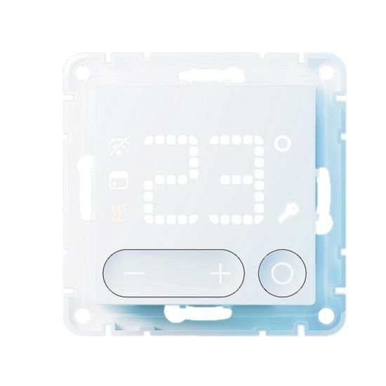 ATLASDESIGN SMART ТЕРМОСТАТ для эл.теплого пола c датчиком, Zigbee, 16А,мех., БЕЛЫЙ, мод. SBDV-00205