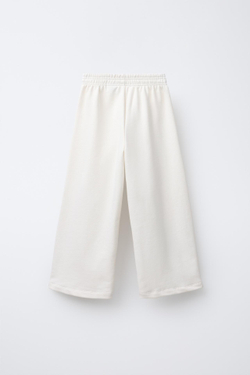 ZARA БРЮКИ WIDE LEG С ПРИНТОМ LILO & STITCH © DISNEY, ЭКРЮ