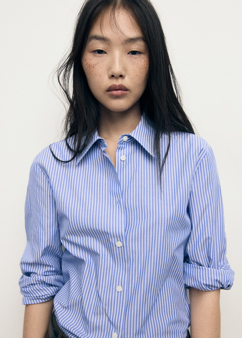 Рубашка прямого кроя из смеси хлопка и лиоцелла