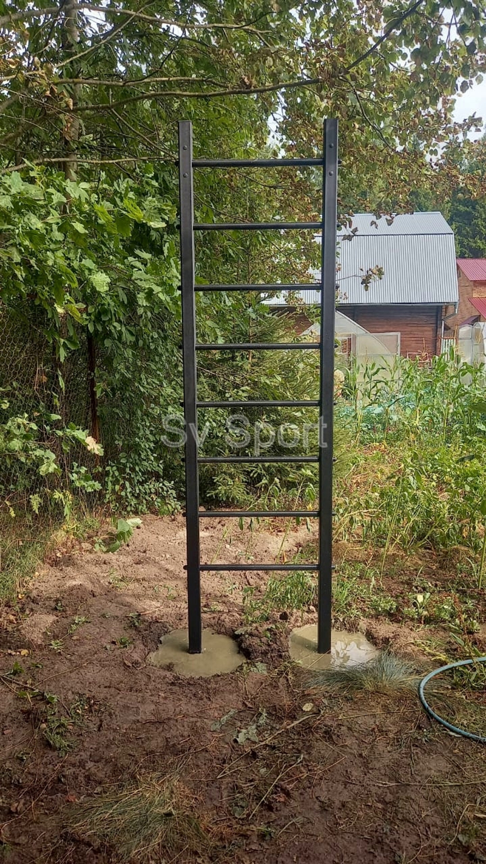 Монтаж уличной шведской стенки Sv Sport (2 вертикальных столба)