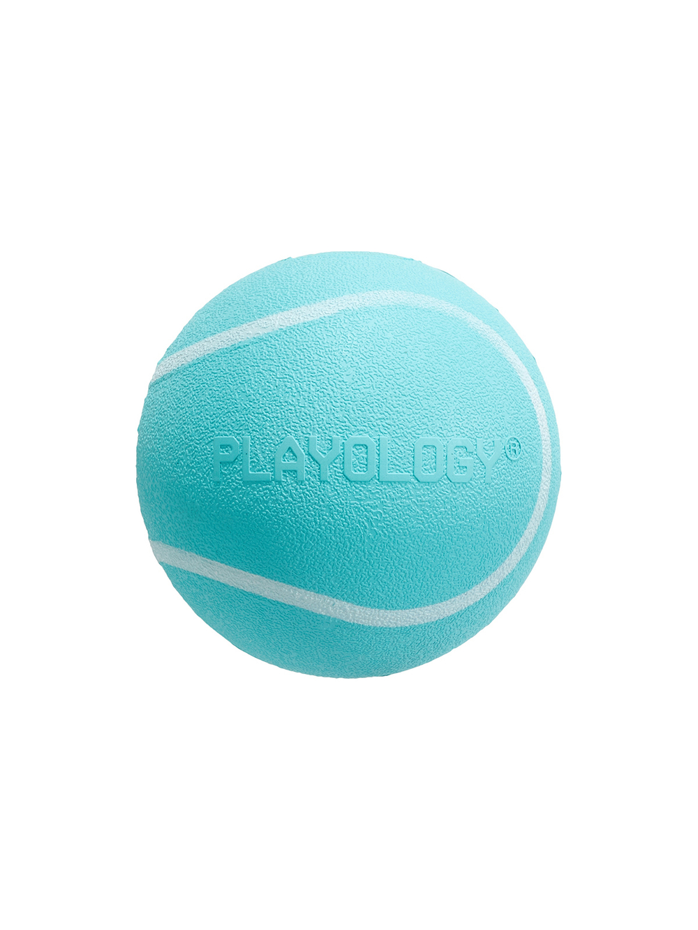 Playology  жевательный мяч SQUEAKY CHEW BALL 6 см для собак мелких и средних пород с пищалкой и с ароматом арахиса, цвет голубой