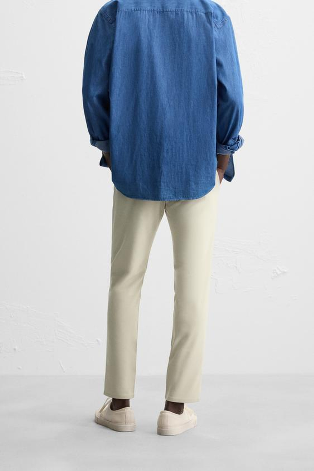 ZARA БРЮКИ SLIM FIT COMFORT, КАМЕННО-СЕРЫЙ