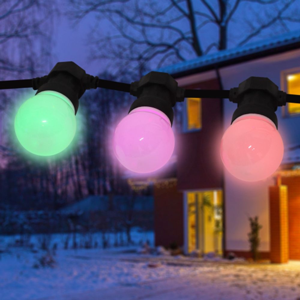 ERABL-MK52 ЭРА Гирлянда ЭРА Белт Лайт набор 5 м, 10 RGB LED ,дин.реж, с трансформ.каучук,24В,IP44 | Гирлянды