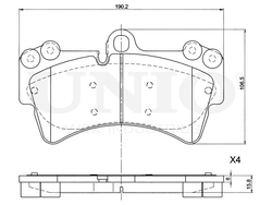 Колодки тормозные диск. передние UNIO BRP-20123