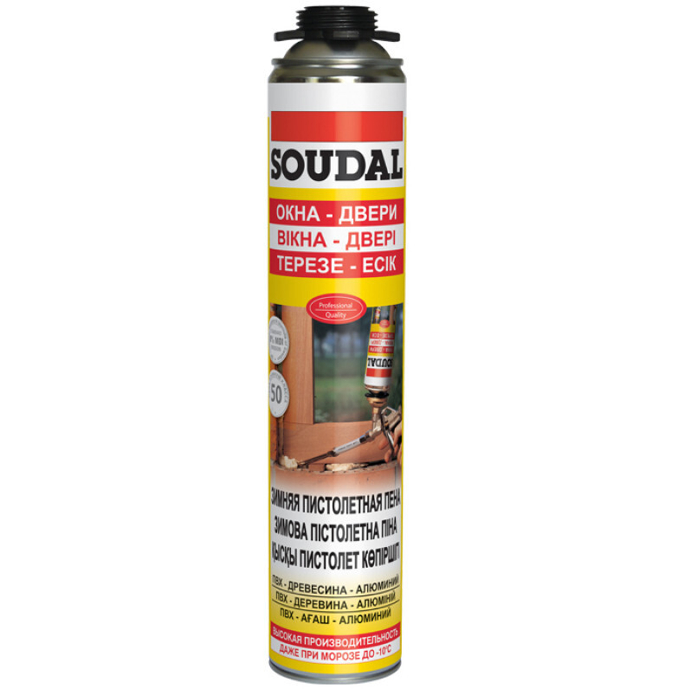 Пена монтажная Soudal Profi зима 860ml (12шт)