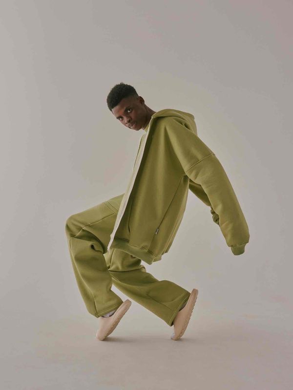 Брюки Garden Широкие с начесом шалфей - фото 4