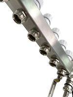 Коллекторная группа с расходомерами  Grema 1*3/4  9 вых. (НЕРЖ)