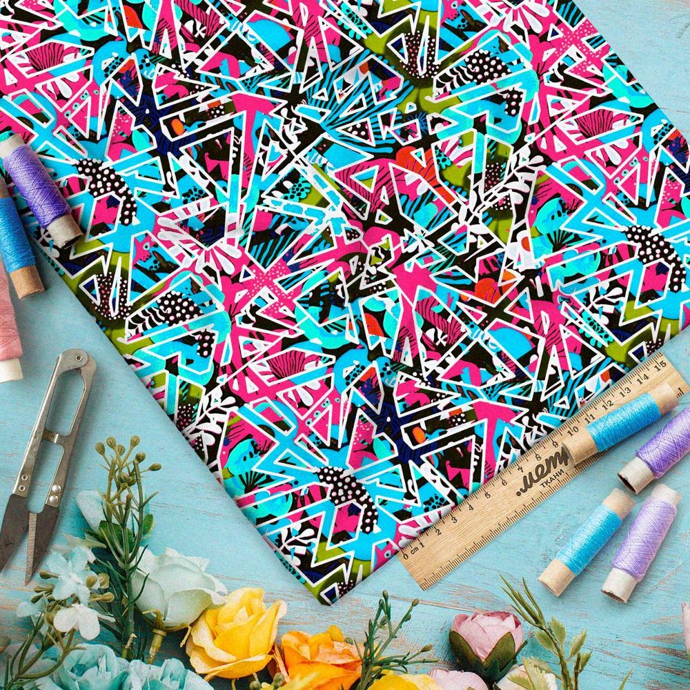 Ткань Барби пиксельная мечта