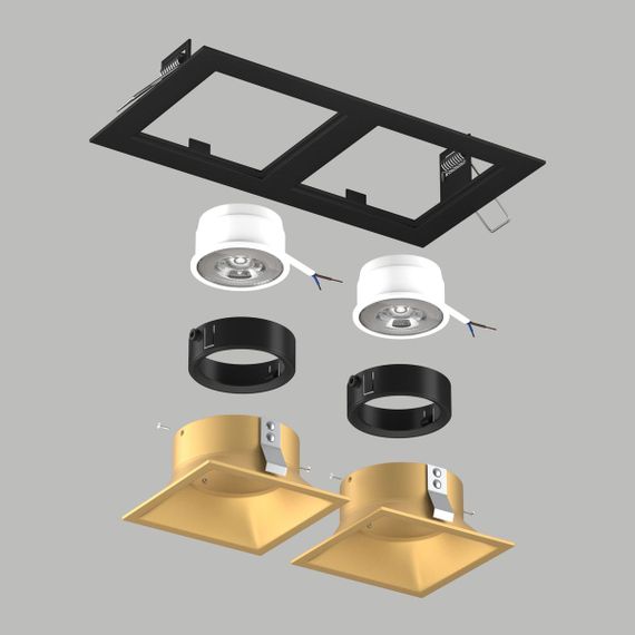 Комплект со светильником Lightstar Domino Quadro (214527+214503+214503+214007+214007) D5270303BMOD