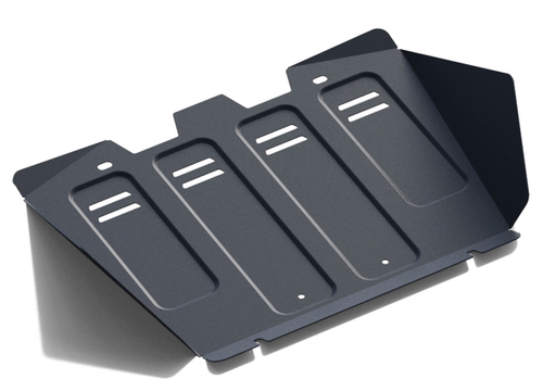 Защита радиатора АвтоБроня для Toyota Hilux Surf III (V - 3.0D; 3.4) 1995-2002/Toyota Land Cruiser Prado 90 (V - 3.0D; 3.4) 1996-2002, штампованная, сталь 1.8 мм, с крепежом, 111.05737.1