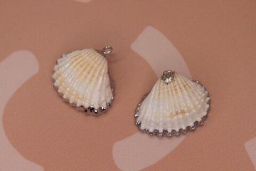 Подвеска ракушка серебро 30х28 мм