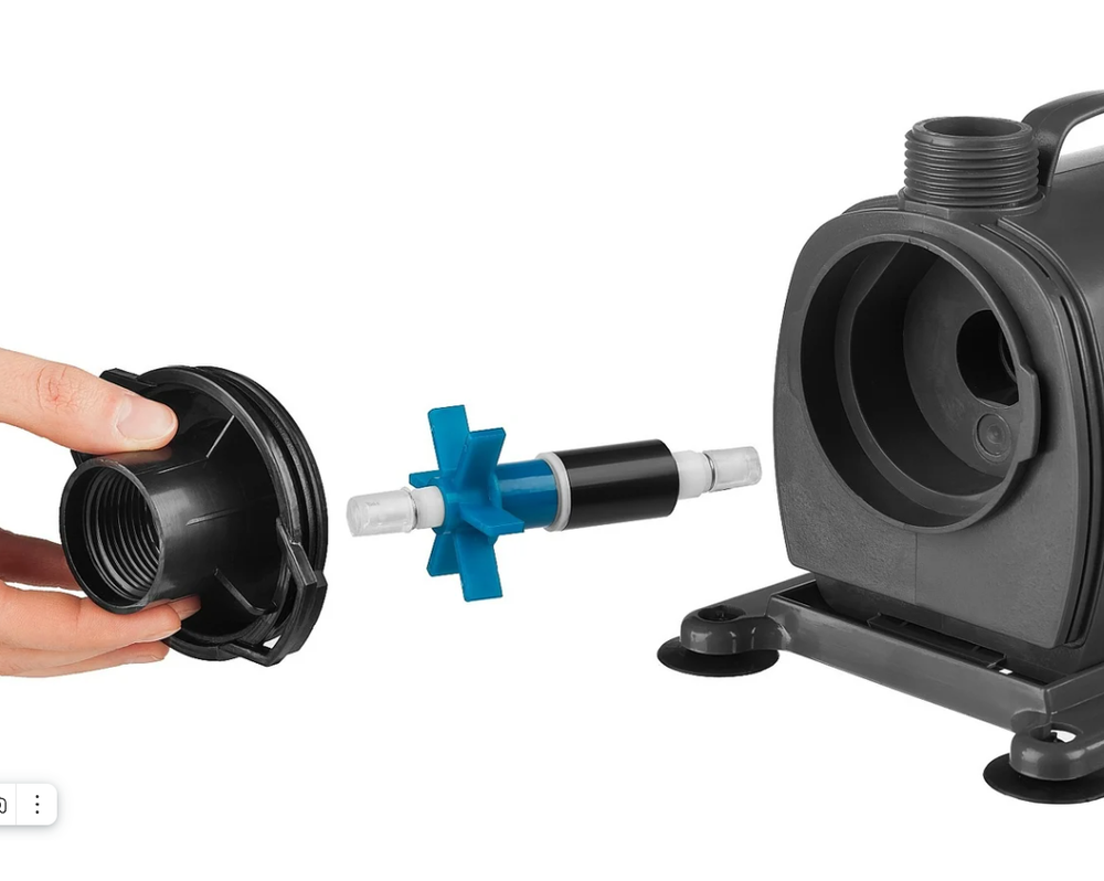 Насос фонтанный Зубр ЗНФЧ-33-2.5 [для чистой воды, напор 2,5 м, насадки: колокольчик, гейзер, каскад, 50 Вт, 33 л/мин]