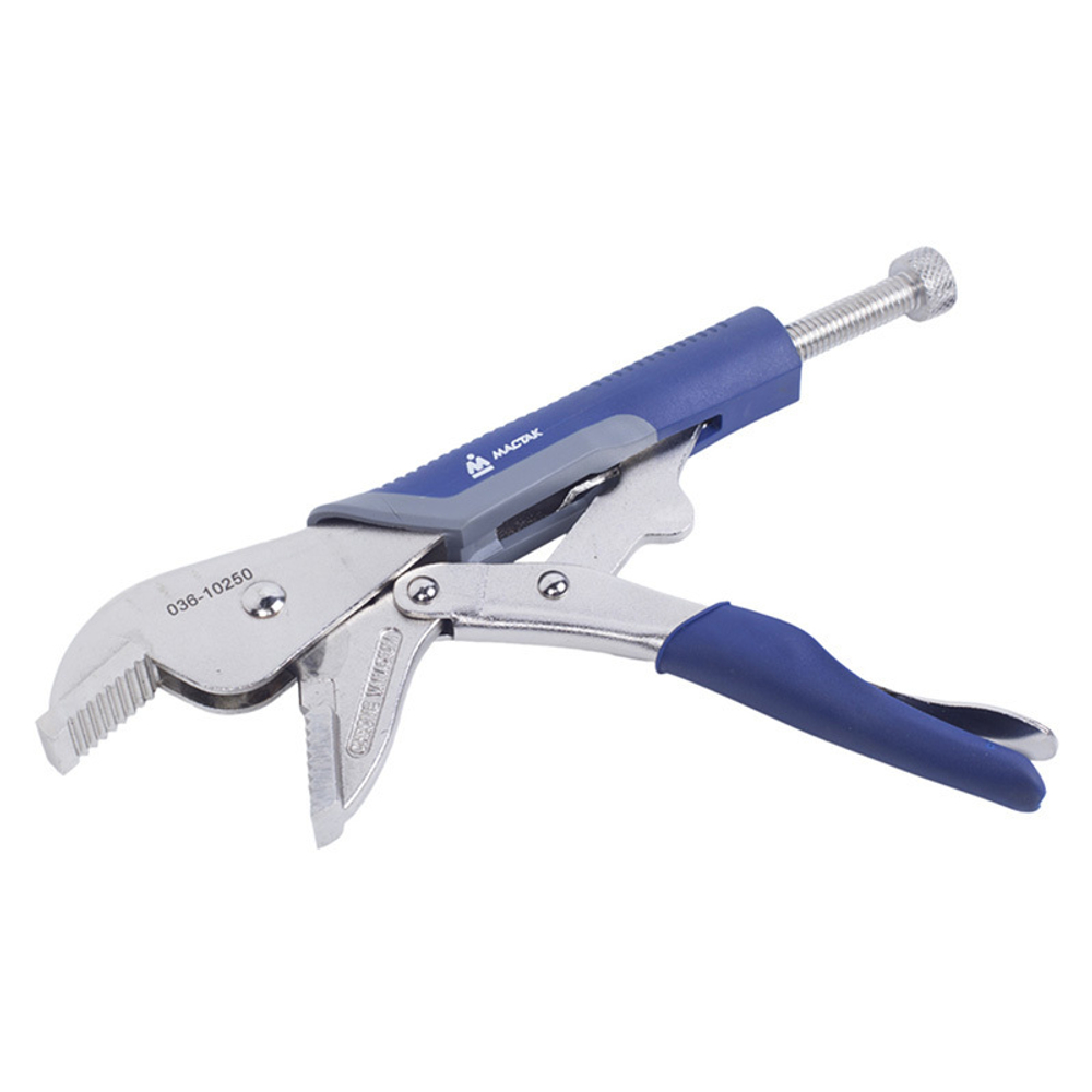 МАСТАК (036-10250H) Зажим с фиксатором 250 мм, прямые губки