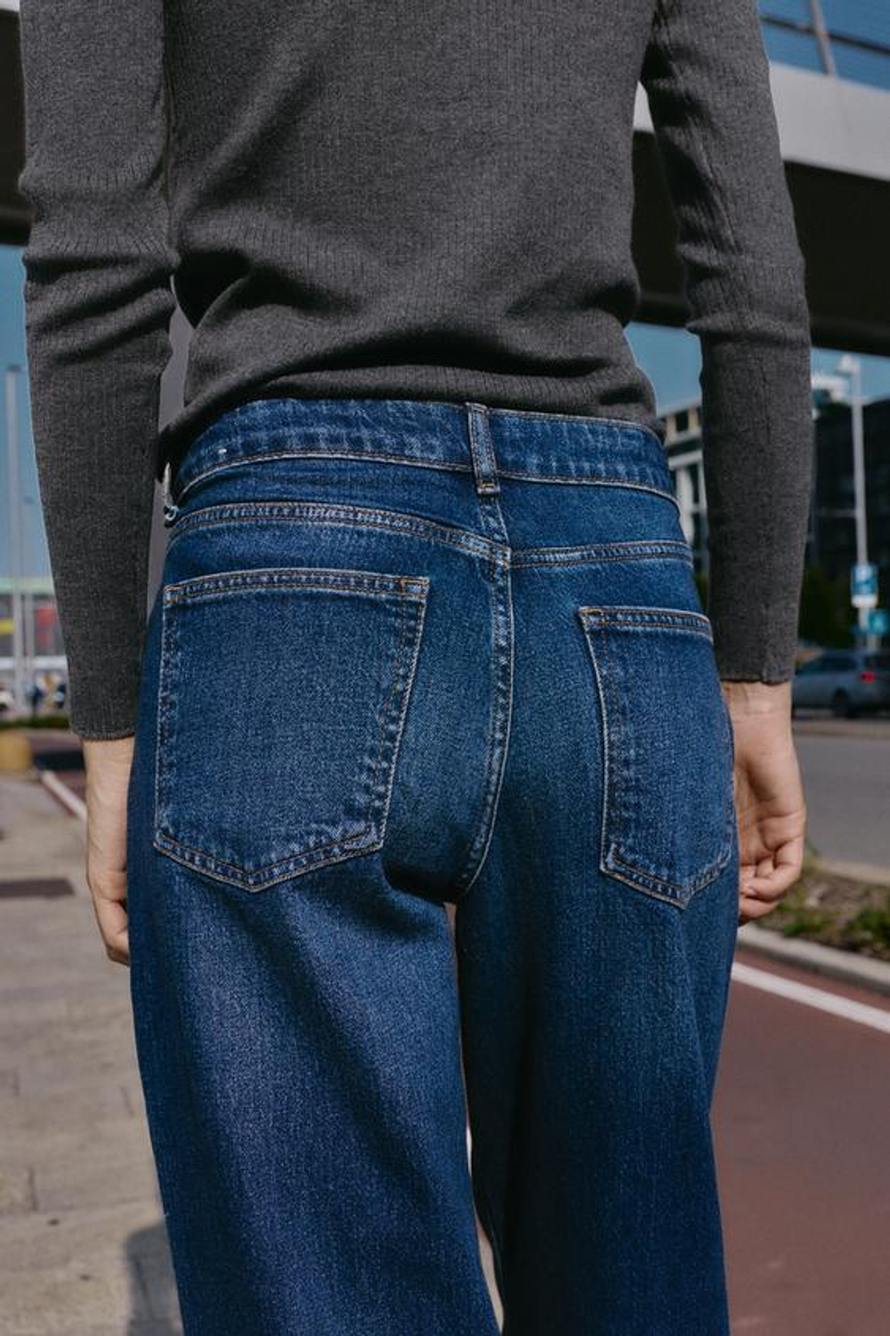 ZARA ДЖИНСЫ RELAXED SLIM С НИЗКОЙ ПОСАДКОЙ Z1975, СИНИЙ