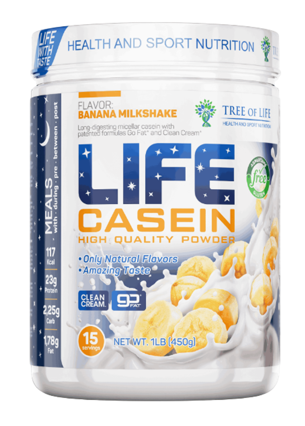 Tree Of Life LIFE CASEIN 450 g , Казеин , Ночной протеин
