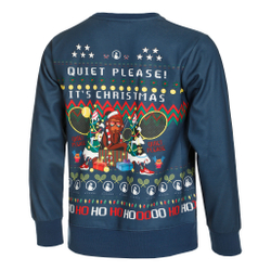 Мужская кофта теннисная Quiet Please Ugly Christmas Sweatshirt Men - Blue, Multicoloured