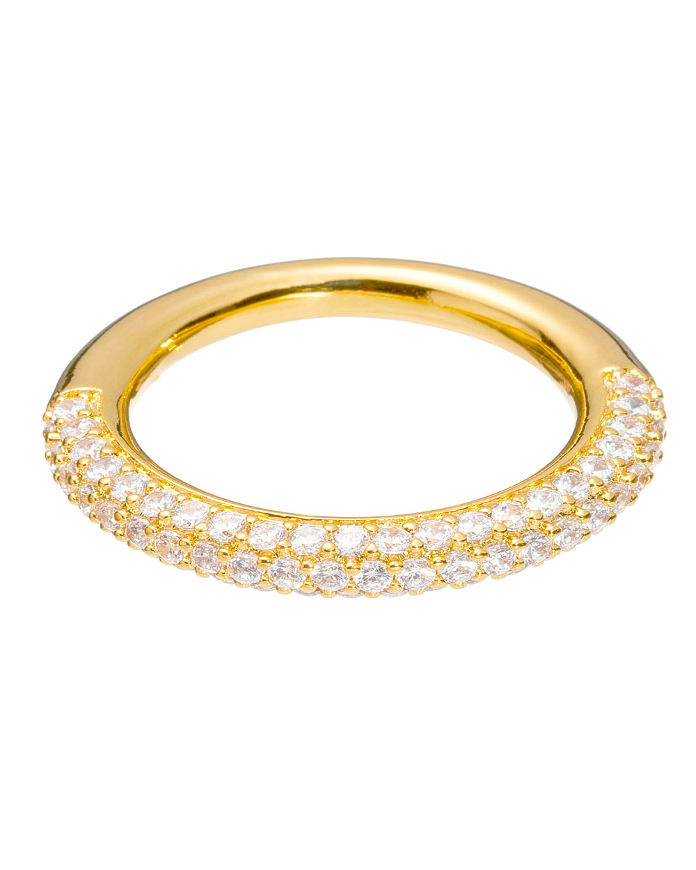 кольцо- полукруг в камнях, золото