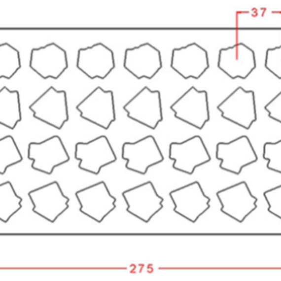 917 | Форма для шоколадных изделий (275*175 мм)