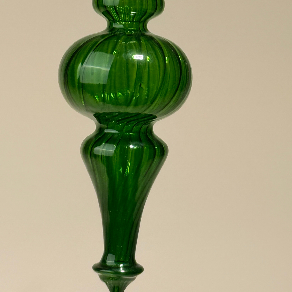 Елочная игрушка "Калабаш" (стекло), D6хН23 см цвет Зеленый