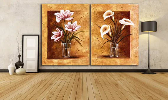 Модульная картина "Цветы в вазе"