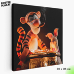 Картина для интерьера Тигра / Winnie-the-Pooh на холсте, персонаж мультфильма Дисней, холст с печатью на подрамнике, на стену, Постер Плакат