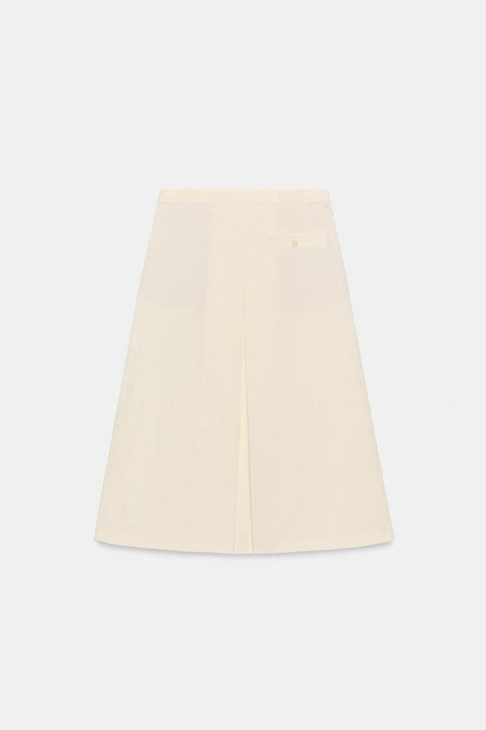 ZARA РАСКЛЕШЕННАЯ ЮБКА СО СКЛАДКАМИ — ZW COLLECTION, ЭКРЮ