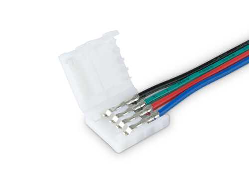 Соединитель гибкий односторонний для светодиодной ленты 5050 12/24V (4 конт.) 150 мм GS7251 (5шт)