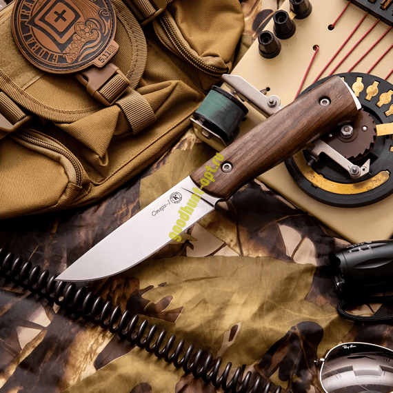 Тактический разделочный нож Стерх 1 AUS-8, рукоять- дерево