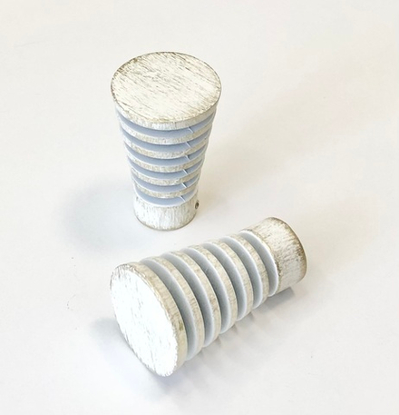 Наконечники "Ост Конус скан" для кованых карнизов d16, цвет белое золото