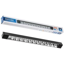 ULB-Q282 30W-4000K BLACK Светильник-прожектор светодиодный трековый. Линейный. 2500 Лм. Белый свет 4000К. Корпус черный. ТМ Volpe