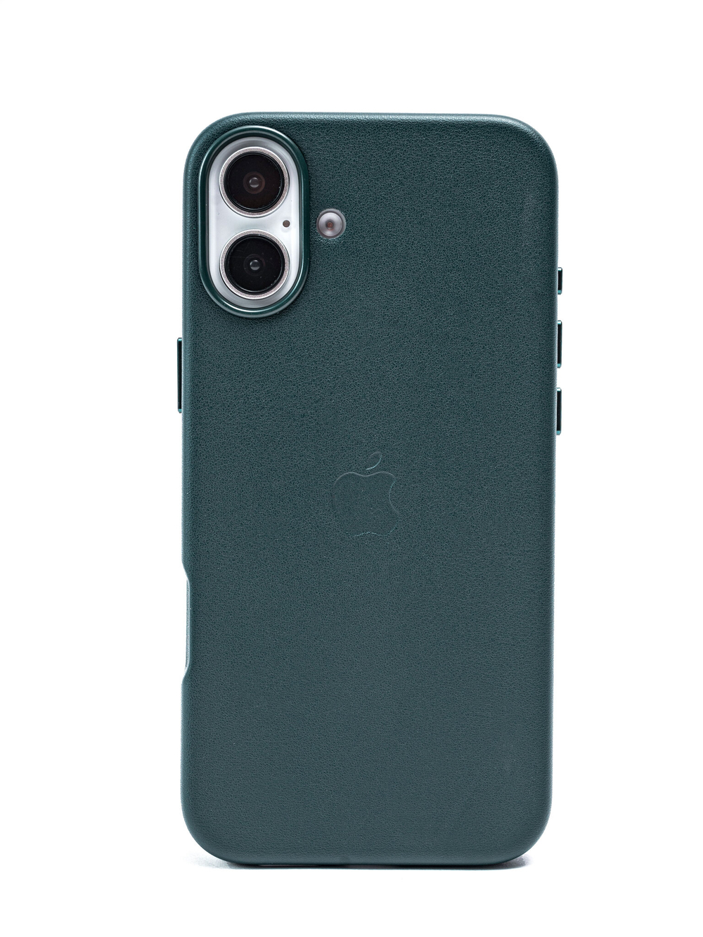 Кожаный чехол Leather Case на iPhone 16 Plus, Зеленый
