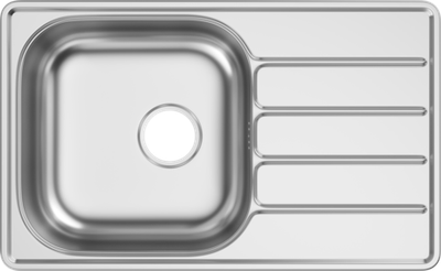 Комплект Мойка Domaci Равенна Rand DGR 780*480 (6) L2TG, L + Смеситель MEGA Mega MG-BMK016, хром