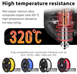 Набор для Anycubic Kobra 3 Max; термобарьер с соплом 0,4мм + сопла 0,4/0,6/0,8 мм + ключ для замены сопел