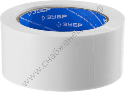 ЗУБР 48 мм, 25 м белая, на тканевой основе, универсальная, Армированная лента, ПРОФЕССИОНАЛ (12092-50-25)