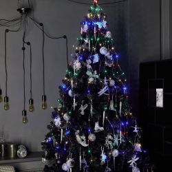 ULD-E0120-120-STA MULTI IP44 Гирлянда светодиодная Лучи росы. 1.2м. 10 нитей. 120 светодиодов. Разноцветный свет. Провод прозрачный. ТМ Uniel