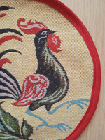 Гобеленовый набор для кухни Петушок черный (колпак на чайник и прихватка)