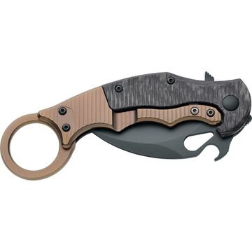 Складной нож FOX knives 599TiCKARAMBIT c клинком из стали Uddeholm Elmax® SuperClean, рукоять титан / карбон