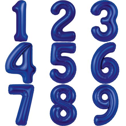 Цифры 102 см "Темно-синие металлик" слим (slim)