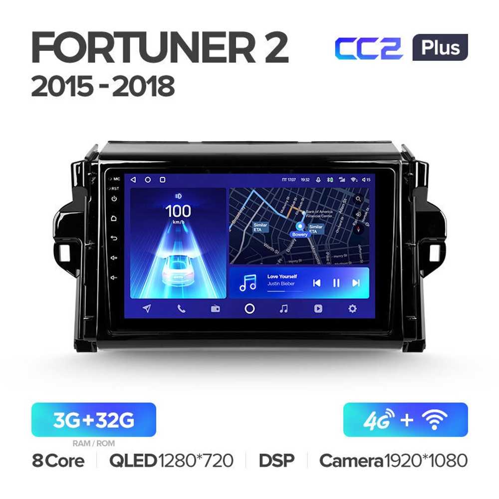 Teyes CC2 Plus 9" для Toyota Fortuner 2015-2018