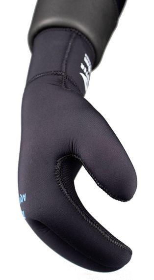 Рукавицы 3х-палые Aquateam Hunter Jako 7 мм ультраспан/открытая пора черные