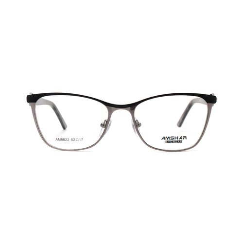 Оправа бабочка Amshar 8822 С6 черная со стальным