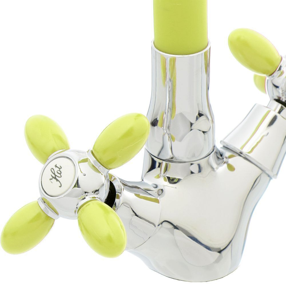 Смеситель для кухни, Frud, гибк излив, с кран-буксой, зел, R44127-6