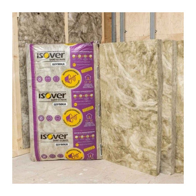 Утеплитель 50х610х1000мм Изовер Шумка  6,1м2/0,305м3 (10 плит)