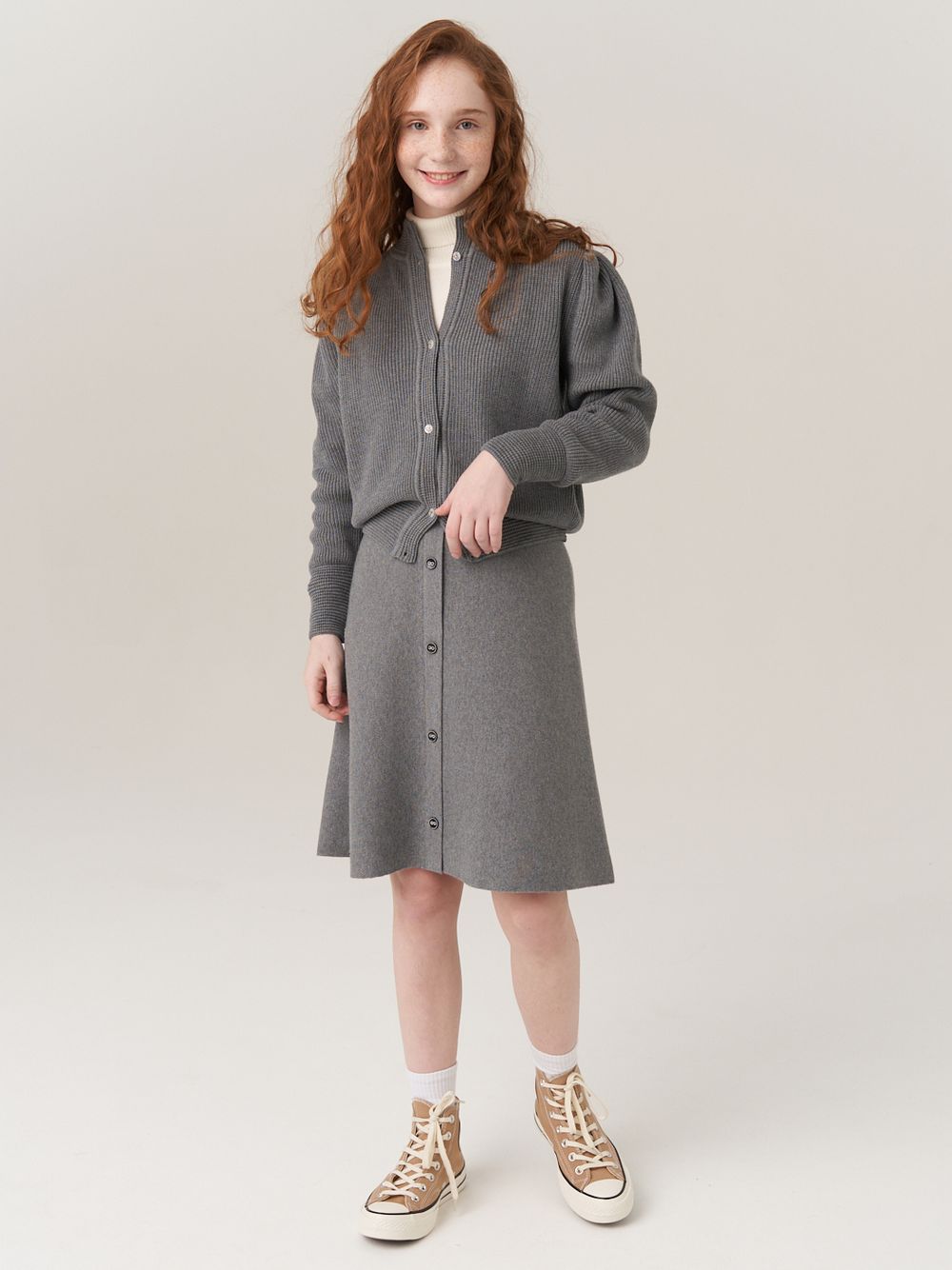 Кардиган для девочки AT1058 серый